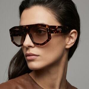 New! Isabel Marant IM0154/S 086HA Brown and Gold Sunglasses, Authentic